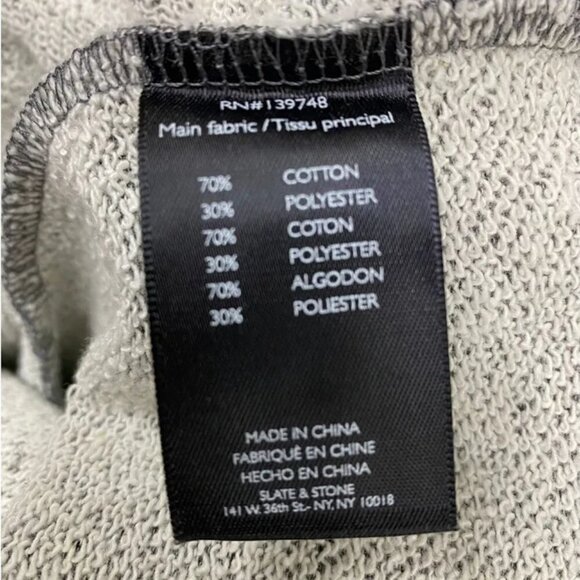 Slate & Stone Men's Heather Gray Marled Hoodie Sweatshirt XL NWT - Picture 2 of 6